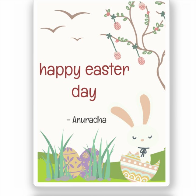 Celebrate Easter: A Day of Joy and Renewal Sticker (Front)