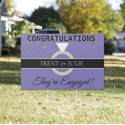 Celebrate Engagement Party Yard Sign