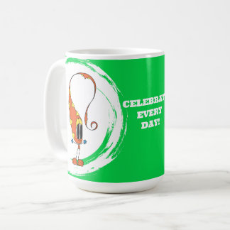 Celebrate Every Day Colorful Cartoon Coffee Mug