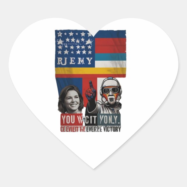 Celebrate Every Victory Heart Sticker (Front)