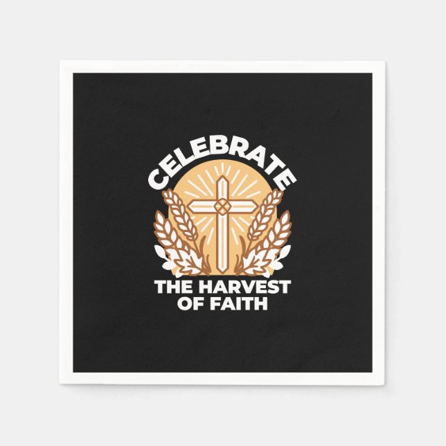 Celebrate Faith with Harvest – Inspirational Art Napkins (Front)