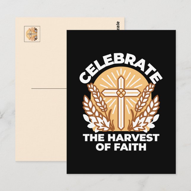 Celebrate Faith with Harvest – Inspirational Art Postcard (Front/Back)