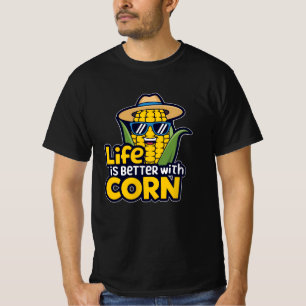 Celebrate Farm Fresh Vibes with Corn Artwork T-Shirt