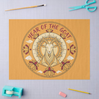 Celebrate Fire Goat 2027 Lunar New Year Tissue Paper