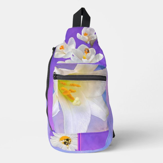 Celebrate flowers and bees Sling Bag. Bag (Front)