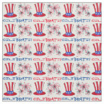 Celebrate Fourth 4th July USA Fireworks Patriotic Fabric
