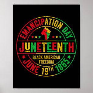 Celebrate Freedom 1865 African American Men Women Poster
