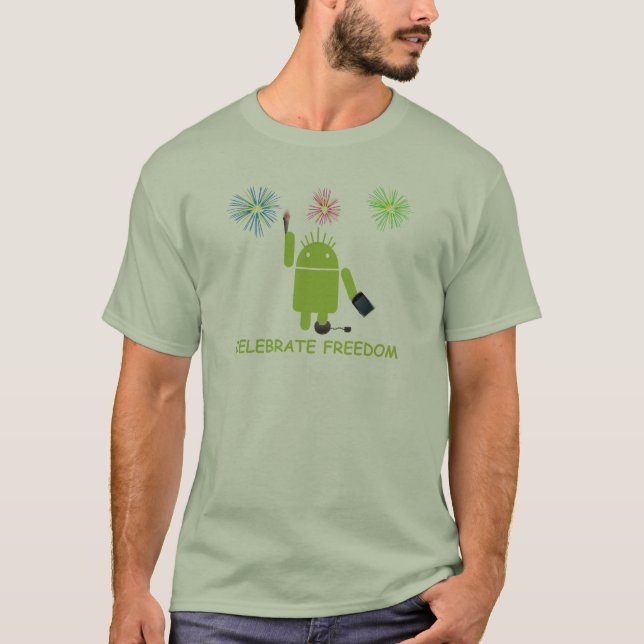 Celebrate Freedom (Android Software Developer) T-Shirt (Front)