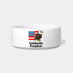 Celebrate Freedom Cat Food Bowl
