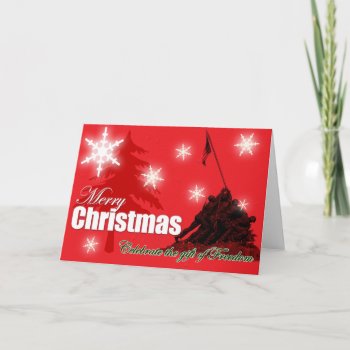 Celebrate Freedom Military Christmas Card by pacificoracle at Zazzle