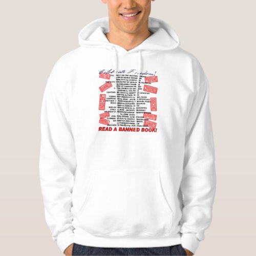Celebrate Freedom  Read a BANNED Book stamp Hoodie