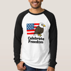 Celebrate Freedom Men's Canvas Long Sleeve Raglan T-Shirt