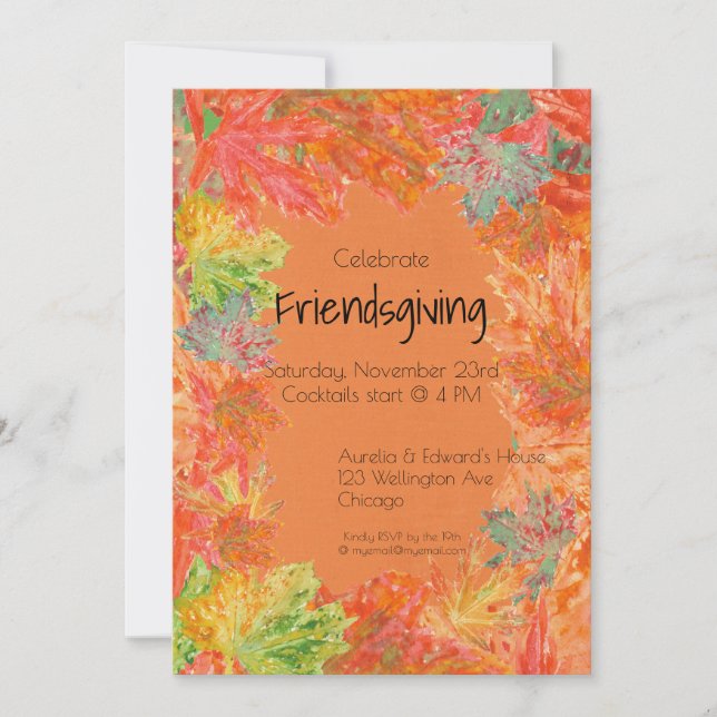 Celebrate Friendsgiving (Thanksgiving) Invitation (Front)