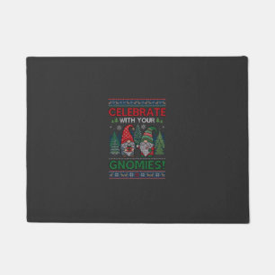 Celebrate Gnomies Christmas Gnomes Trees Reindeer Doormat
