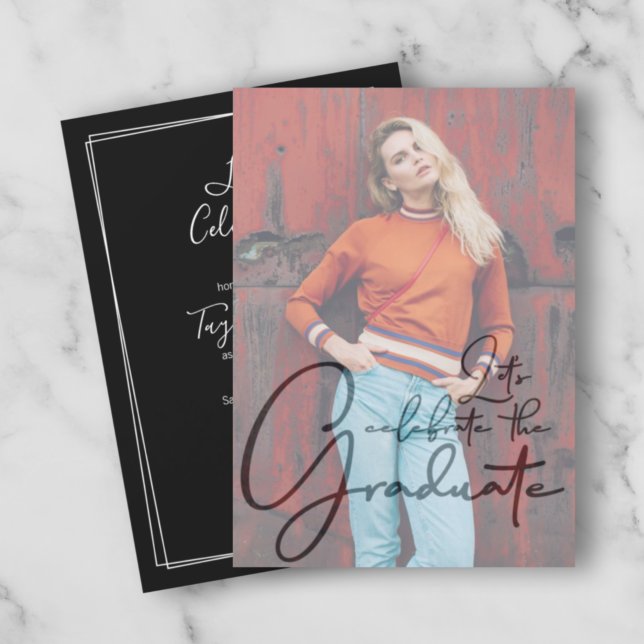 Celebrate Graduate Photo Party Invitations (Creator Uploaded)