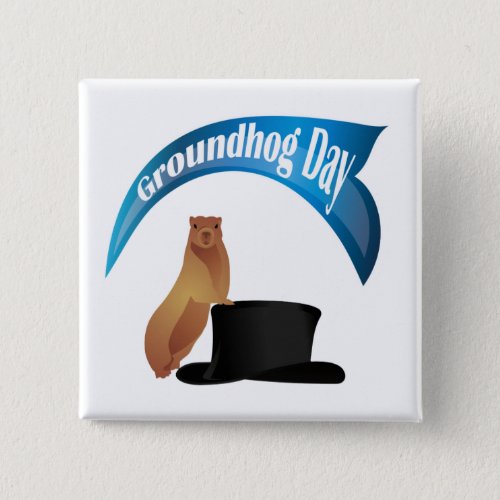 Celebrate Groundhog Day Groundhog Day Button