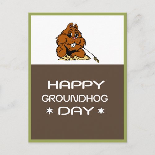 Celebrate Groundhog Day Postcard