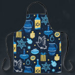 Celebrate Hanukkah Apron<br><div class="desc">cook up something special (latkes) for those special folks in your life.  This adorable apron makes a great Hanukkah gift.</div>