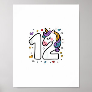 Celebrate Happy 12 Year's Birthday Party For Girl Poster