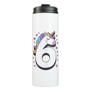 Celebrate Happy 6 Years Old Birthday Party For Gir Thermal Tumbler
