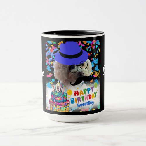 Celebrate Happy Birthday Poodle Coffee Mug