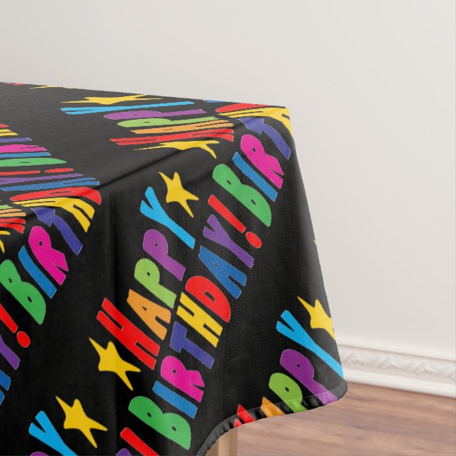 Celebrate Happy Birthday Tablecloth (In Situ)