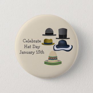 Celebrate Hat Day | January 15th Button