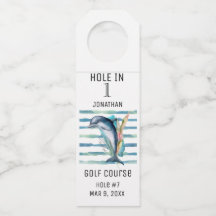 CELEBRATE HOLE IN 1, MARINE LIFE DOLPHIN ART BOTT