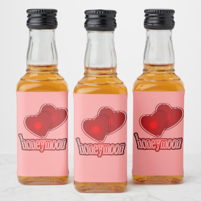 celebrate honeymoons liquor bottle label (Bottles)