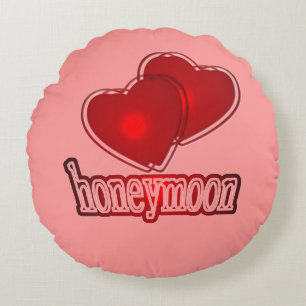 celebrate honeymoons round pillow
