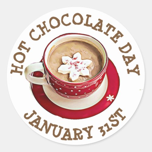Celebrate Hot Chocolate Day January 31st stickers