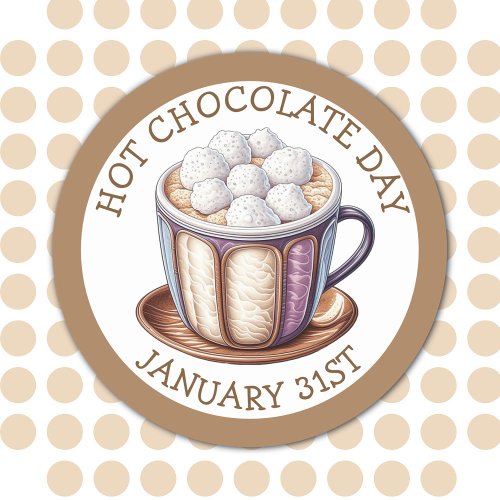 Celebrate Hot Chocolate Day January 31st stickers