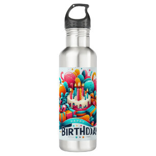 Celebrate Hydration in Style Stainless Steel Water Bottle