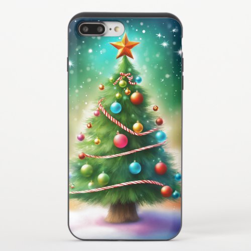 Celebrate in Style Christmas Tree Illustration iPhone 87 Plus Slider Case