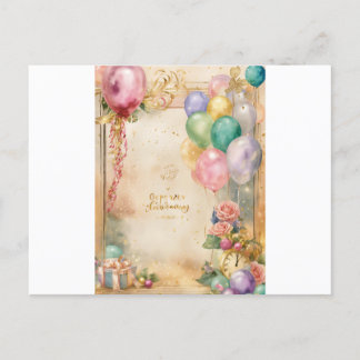 "Celebrate in Style: Exclusive Birthday Postcards" Invitation Postcard