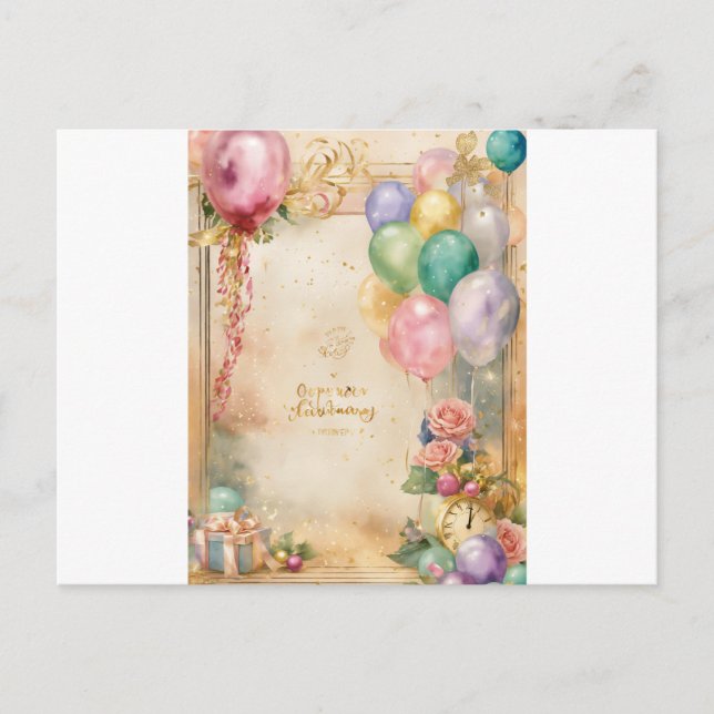 "Celebrate in Style: Exclusive Birthday Postcards" Invitation Postcard (Front)