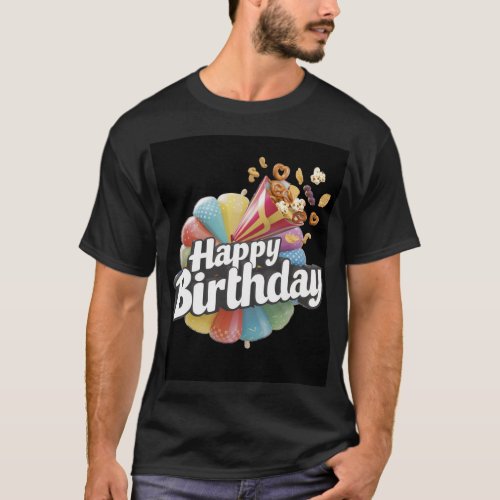 Celebrate in Style Happy Birthday Gifts  Decor  T_Shirt