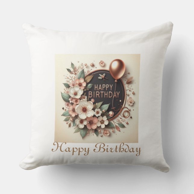  Celebrate in Style: Happy Birthday Throw Pillows! Throw Pillow (Front)