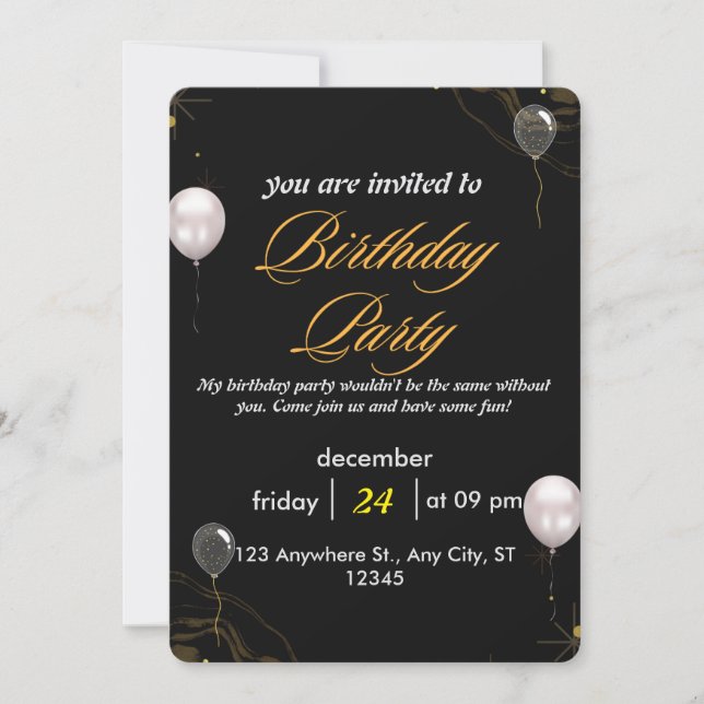 Celebrate in Style - Personalized Birthday Card (Front)