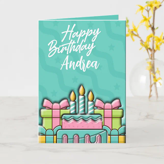 Celebrate In Style Personalized Happy Birthday Card Zazzle