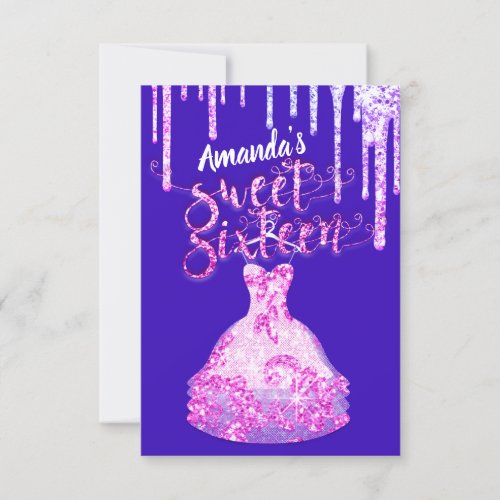 Celebrate in Style with Sweet Sixteen Dress  Invitation