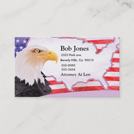 Customizable Celebrate Independence Eagle Business Cards
