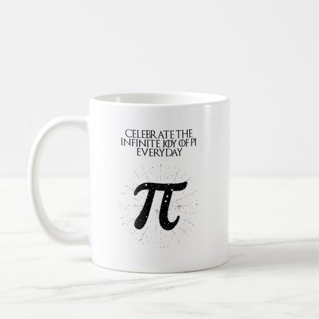 Celebrate Infinite Joy Of Pi Everyday Math Coffee Mug (Left)