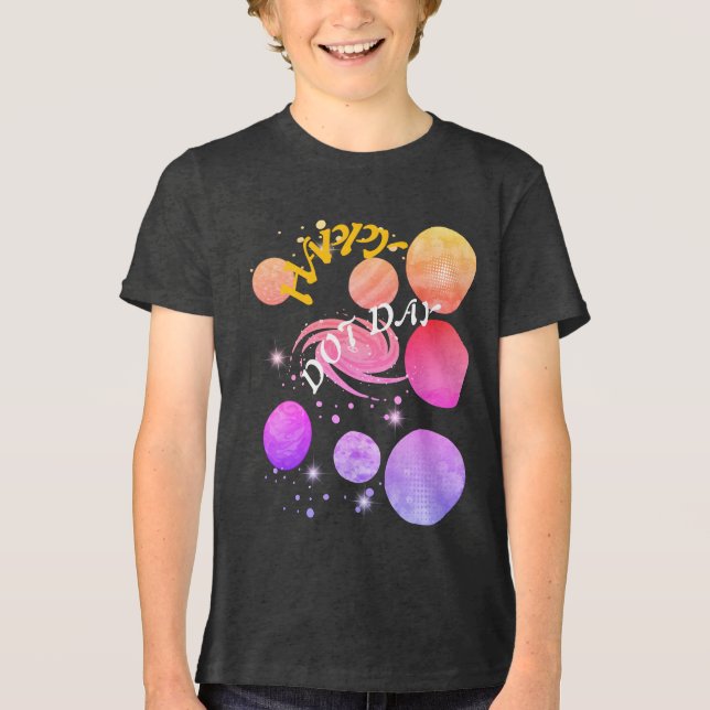 Celebrate International Dot Day - Happy Dot Day Tri-Blend Shirt (Front)