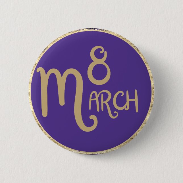 Celebrate international women's day 8th March 2025 Button (Front)