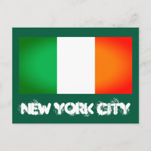 Celebrate Irish Heritage NYC Style - Ireland Flag Postcard