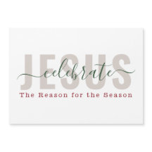 Celebrate Jesus, The Reason for Season Card