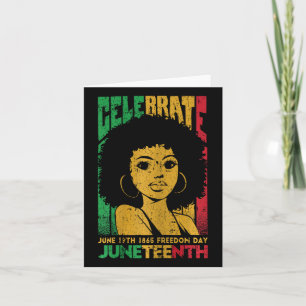 Celebrate June 19th 1865 Juneteenth Black History Card