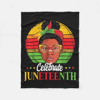 Celebrate Juneteenth 1865 Black Skin Women Fleece Blanket