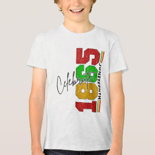Celebrate Juneteenth, Black History, African Ameri Tri-Blend Shirt